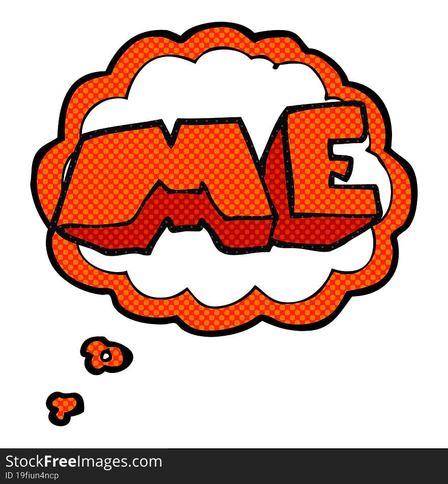 Thought Bubble Cartoon ME Symbol