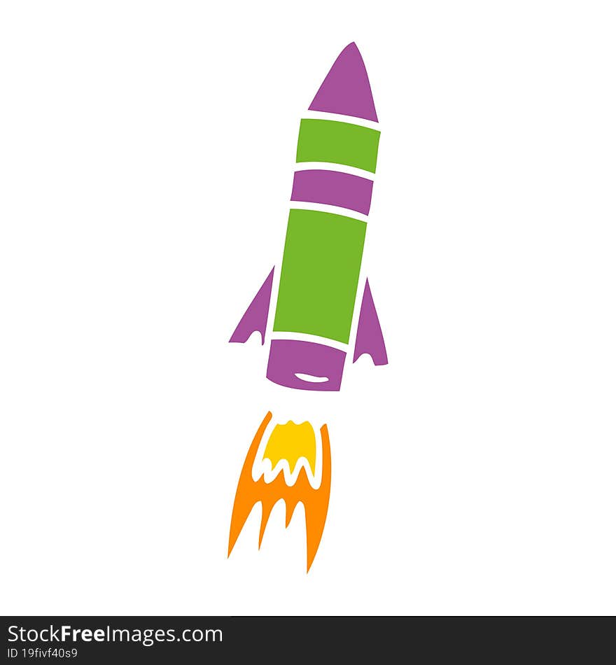 hand drawn cartoon doodle of a space rocket