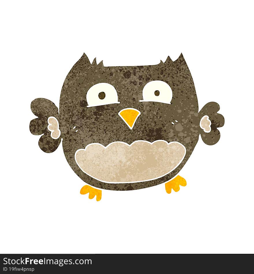 retro cartoon owl