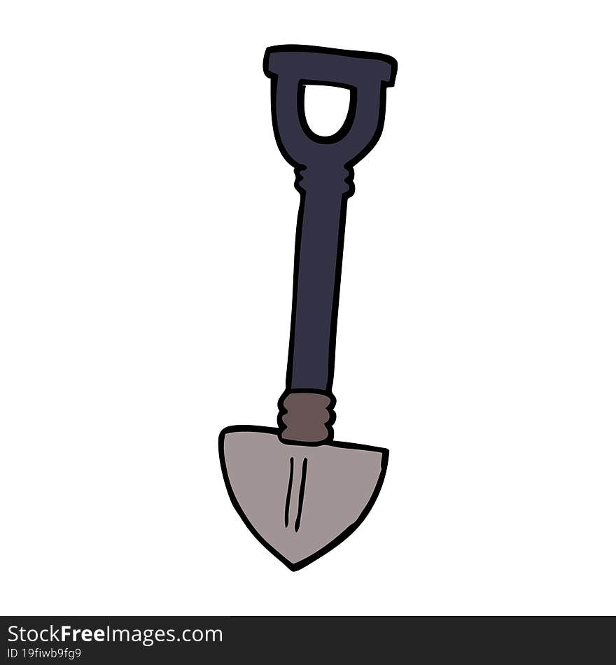 cartoon doodle shovel