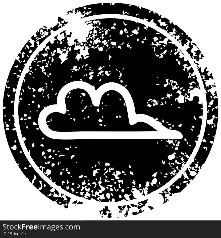 Weather Cloud Distressed Icon