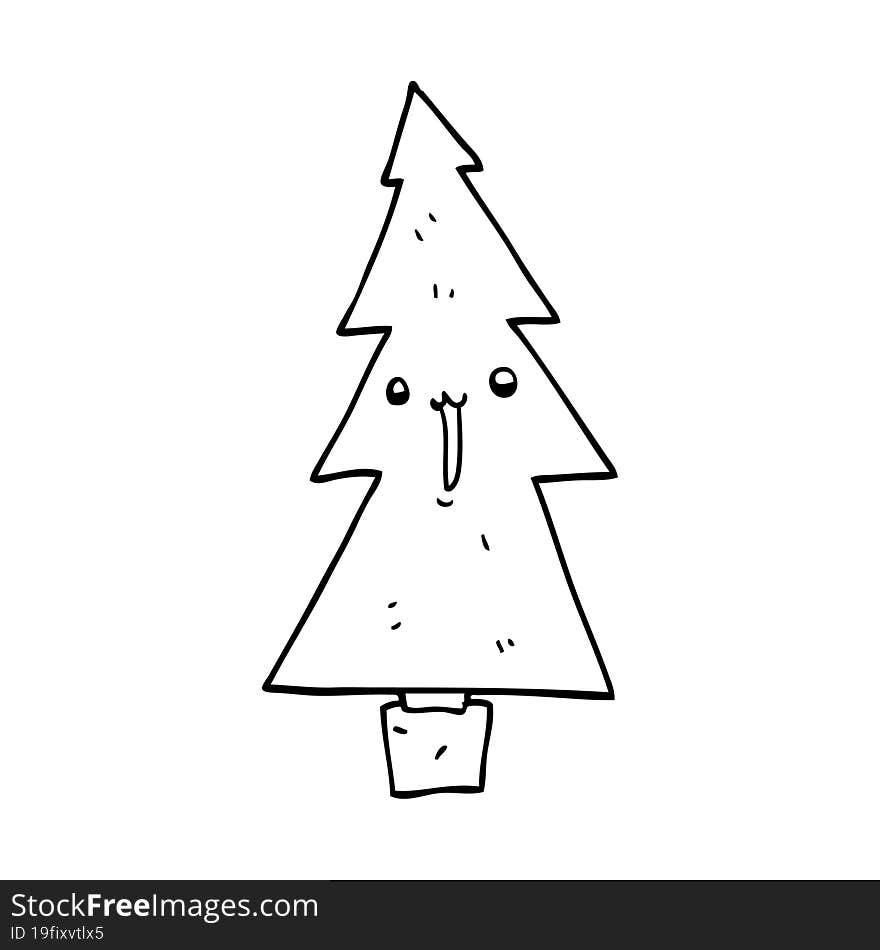 cartoon christmas tree