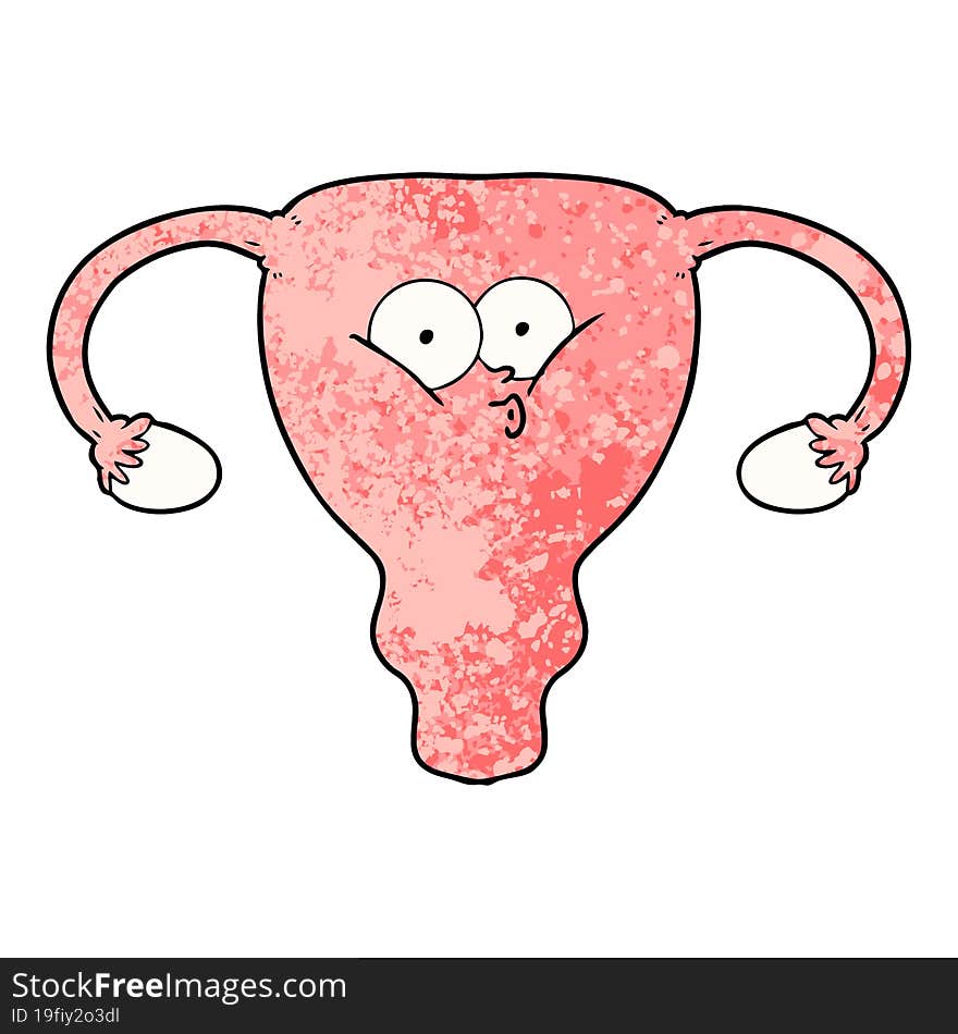 cartoon uterus. cartoon uterus