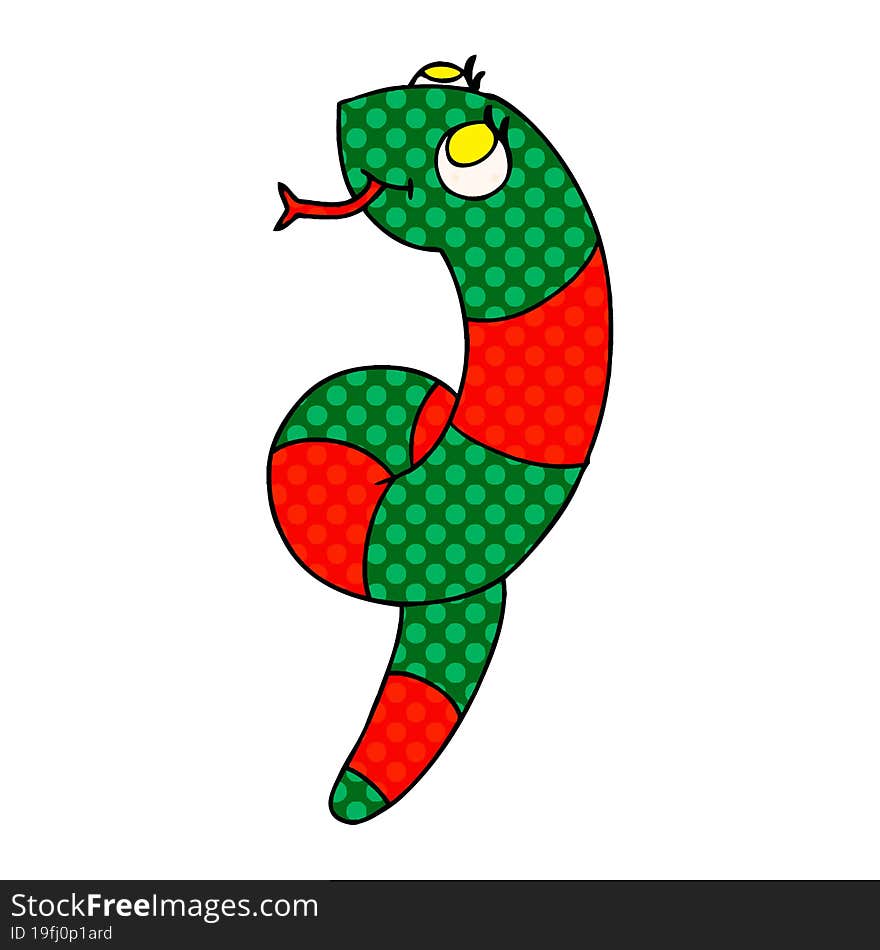 Cartoon Kawaii Of A Cute Snake