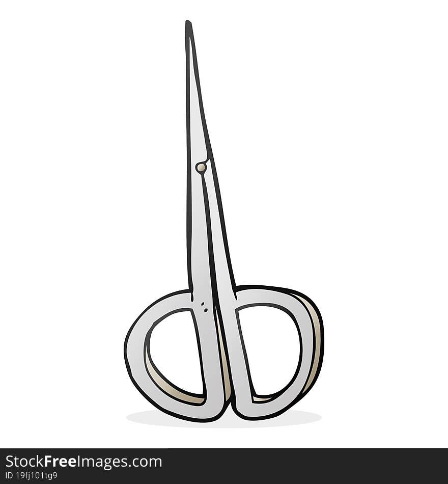 freehand drawn cartoon nail scissors