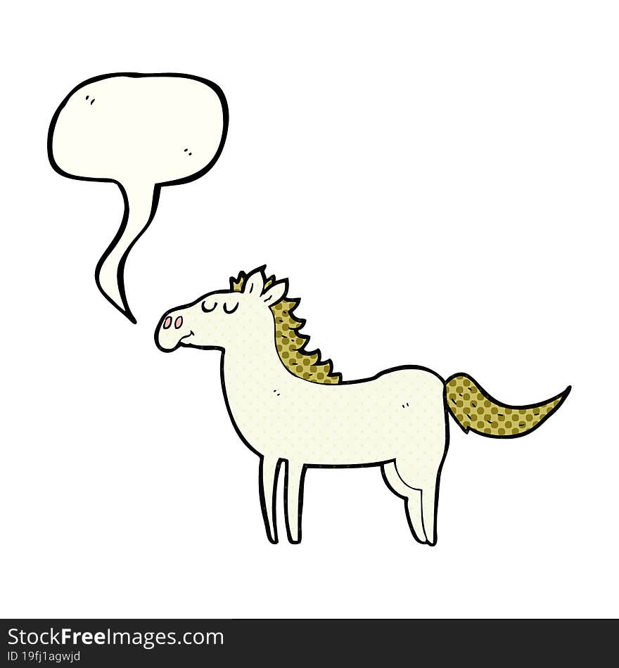 comic book speech bubble cartoon horse