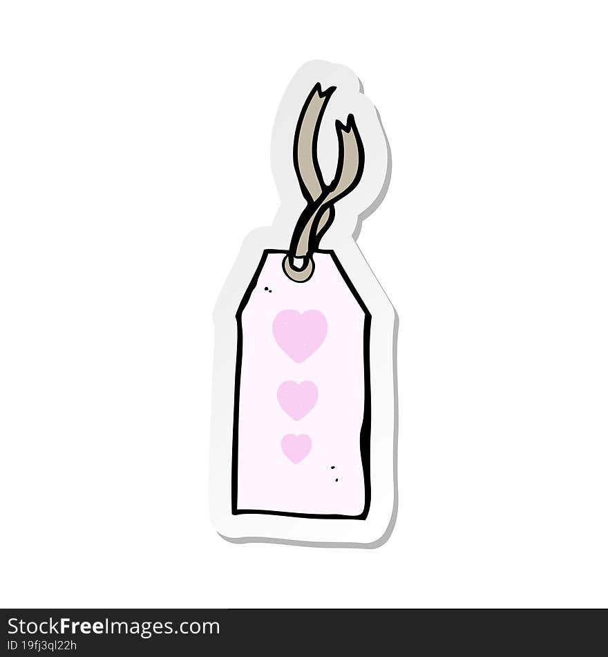 sticker of a cartoon luggage tag