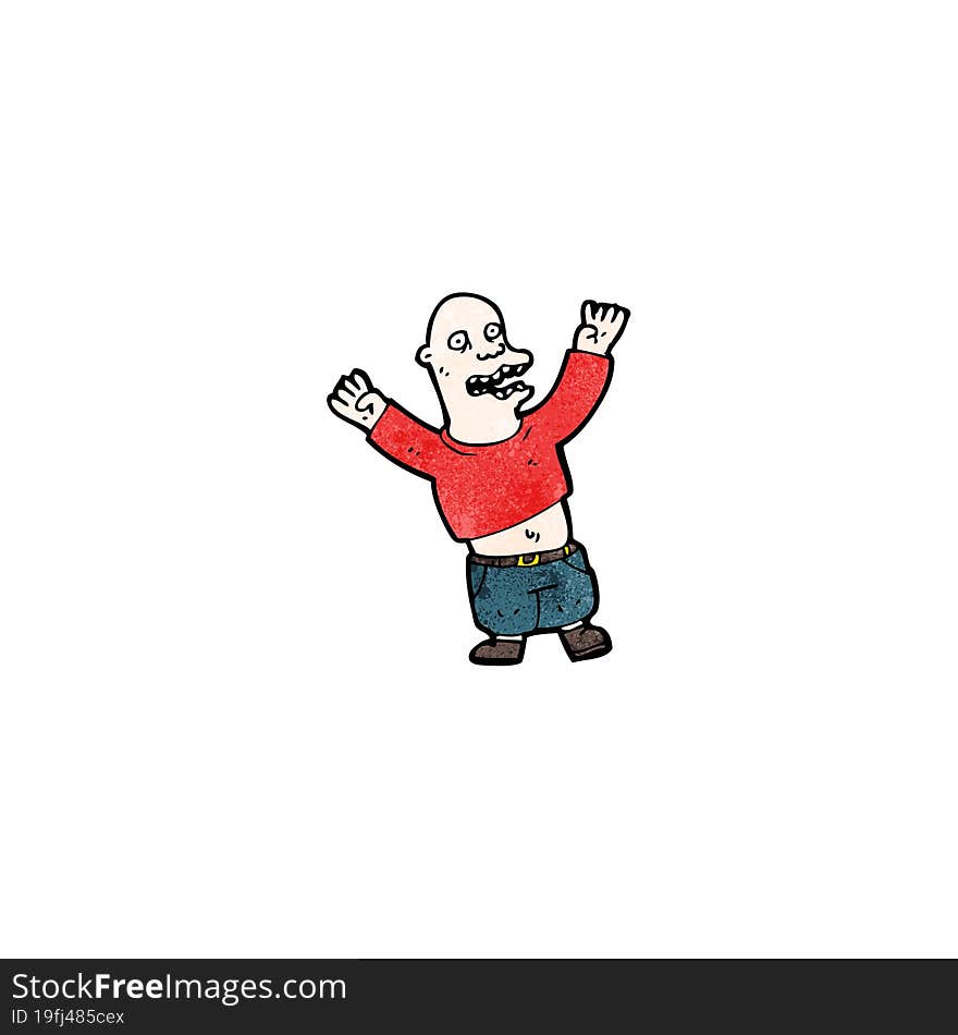 cartoon bald man