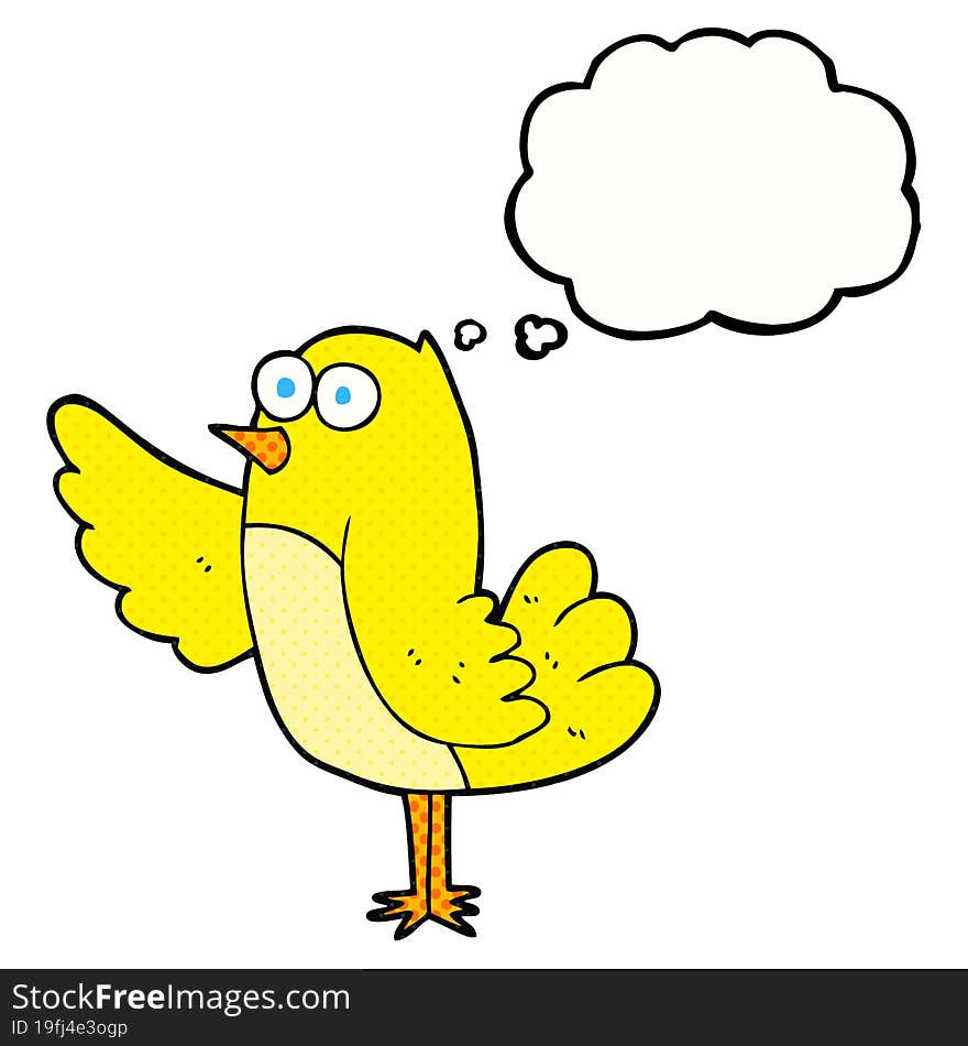 Thought Bubble Cartoon Bird