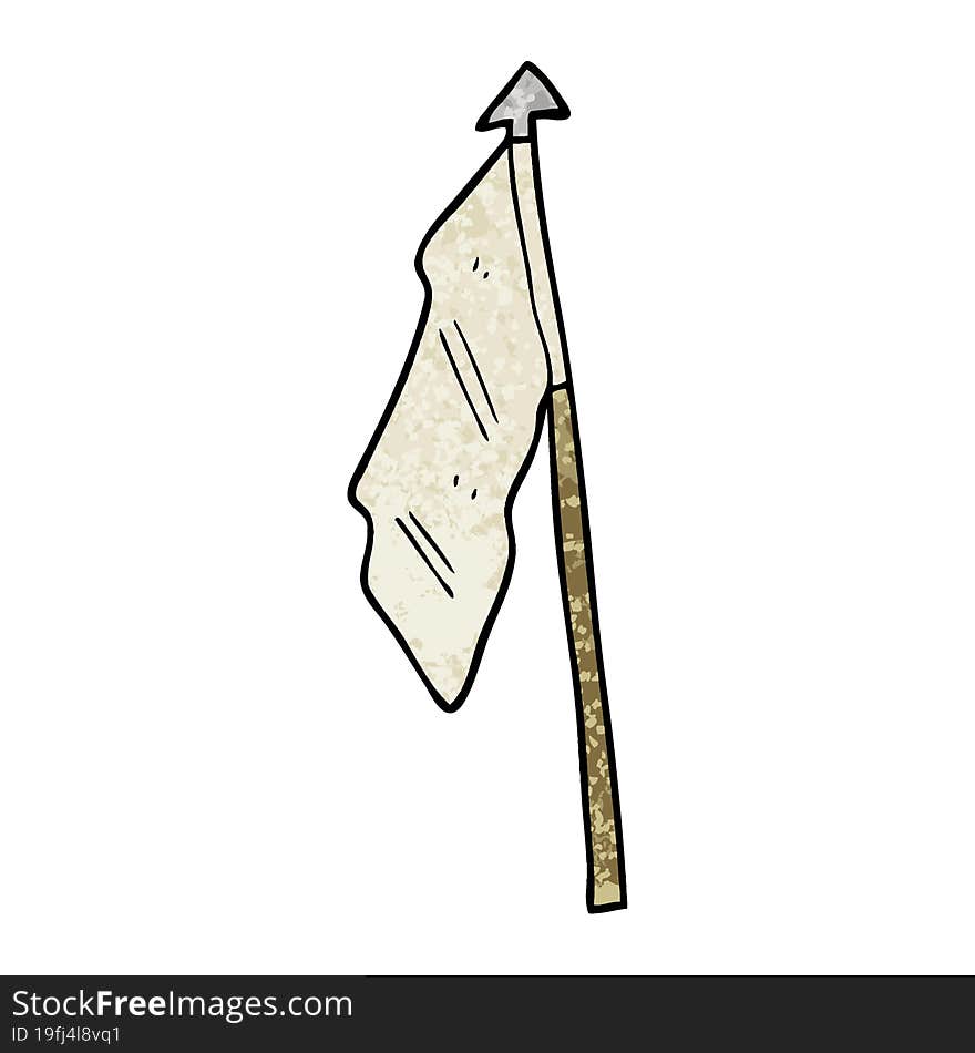 grunge textured illustration cartoon white flag