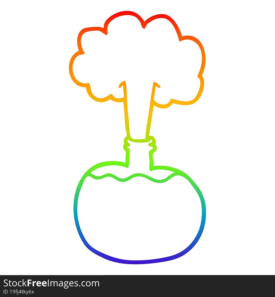 rainbow gradient line drawing cartoon experiment potions