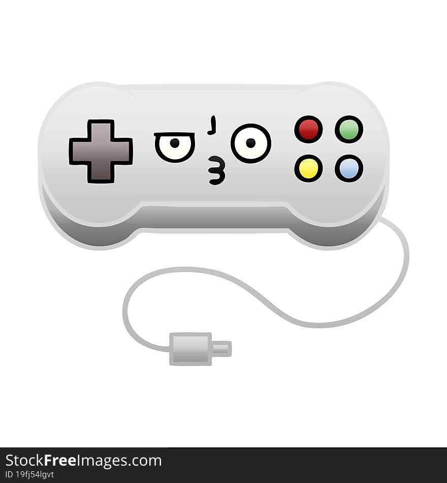 gradient shaded cartoon game controller