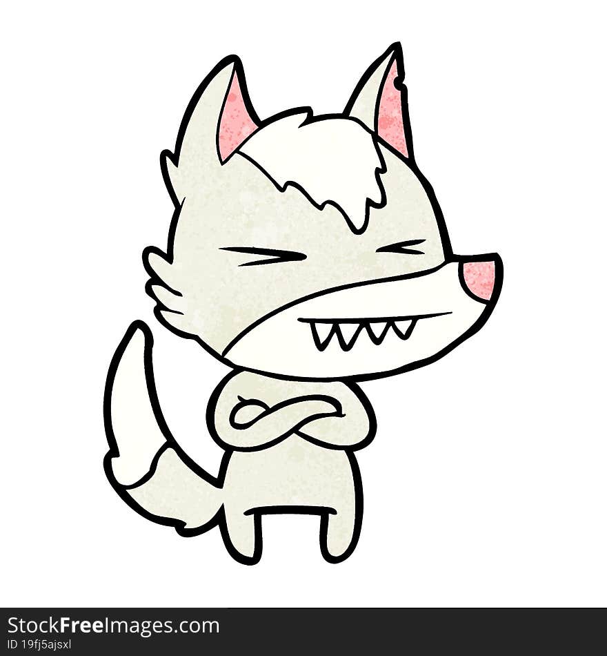 angry wolf cartoon. angry wolf cartoon