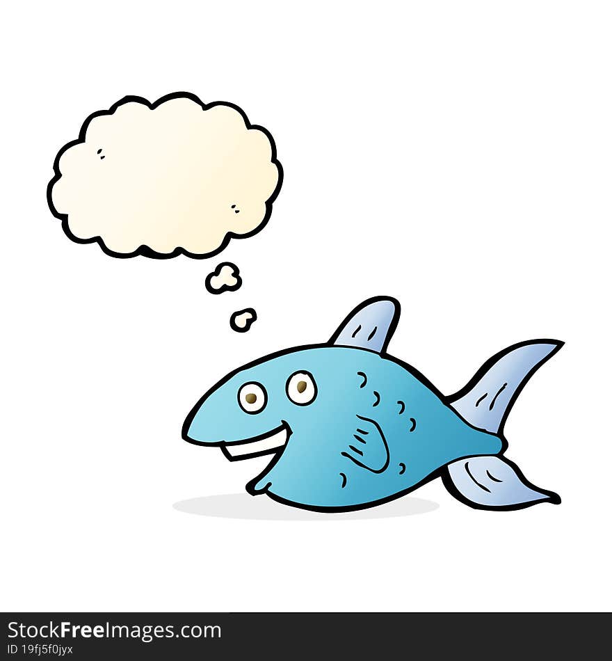 Cartoon Fish With Thought Bubble