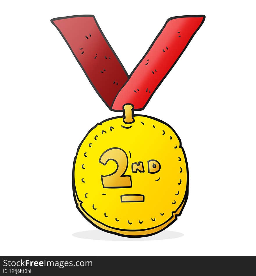 freehand drawn cartoon sports medal