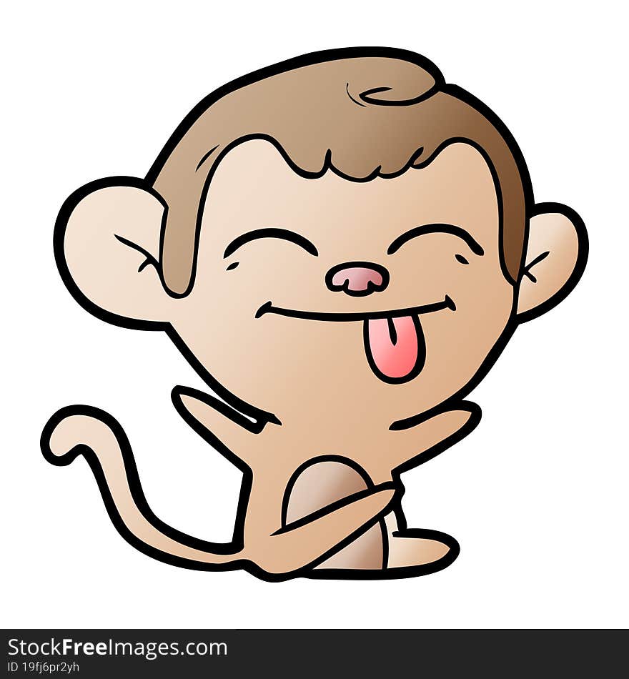 funny cartoon monkey. funny cartoon monkey