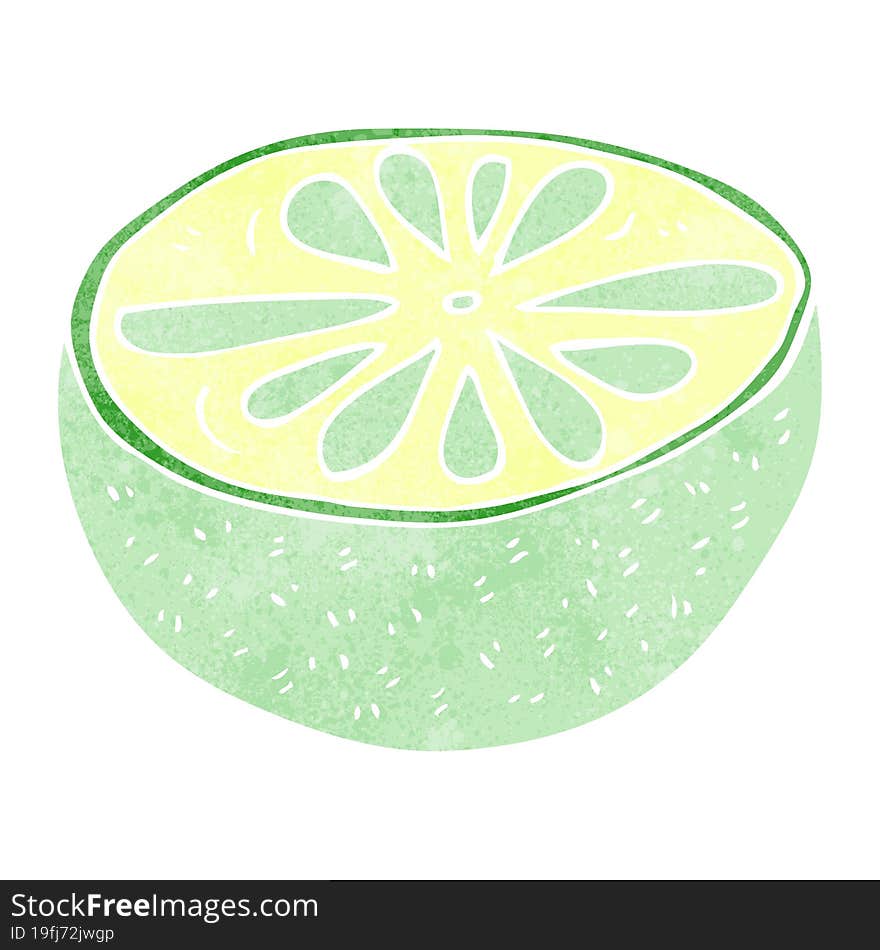 retro cartoon half melon