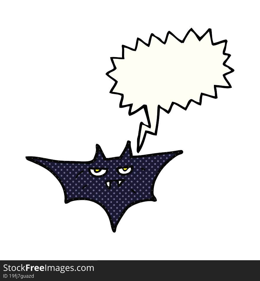 comic book speech bubble cartoon halloween bat