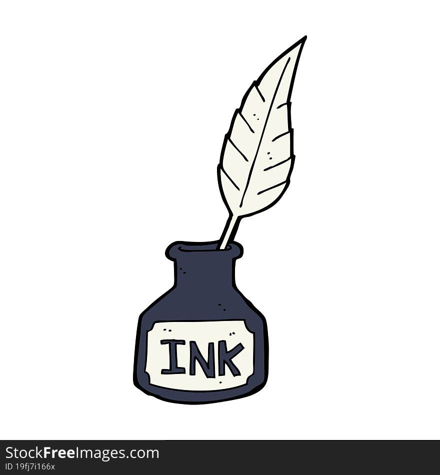 cartoon ink bottle