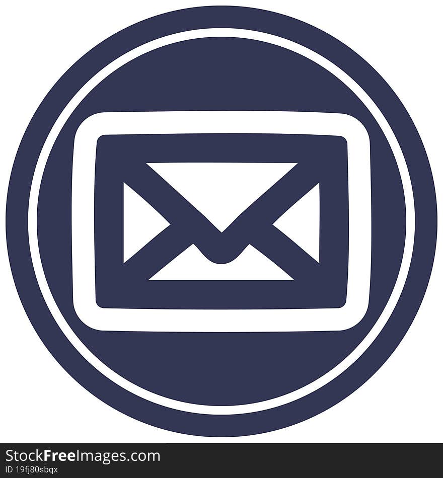 envelope letter circular icon