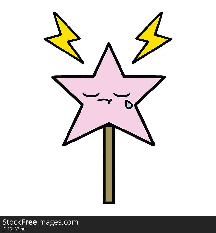 cute cartoon magic wand