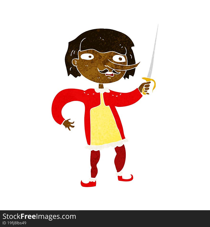 Cartoon Man With Sword