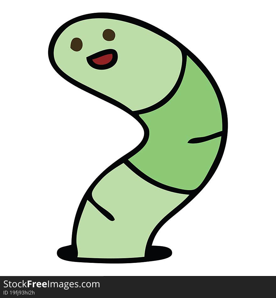 hand drawn quirky cartoon snake. hand drawn quirky cartoon snake