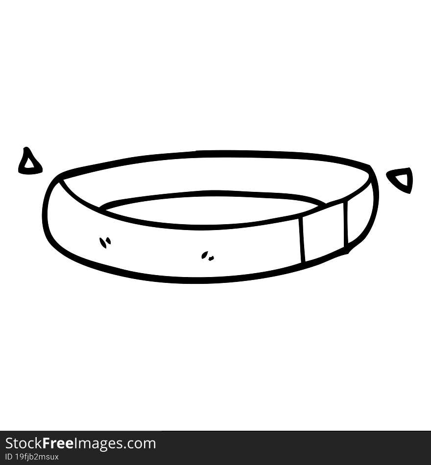 line drawing cartoon dog collar