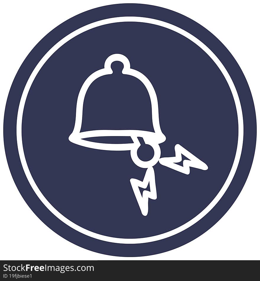 ringing bell circular icon