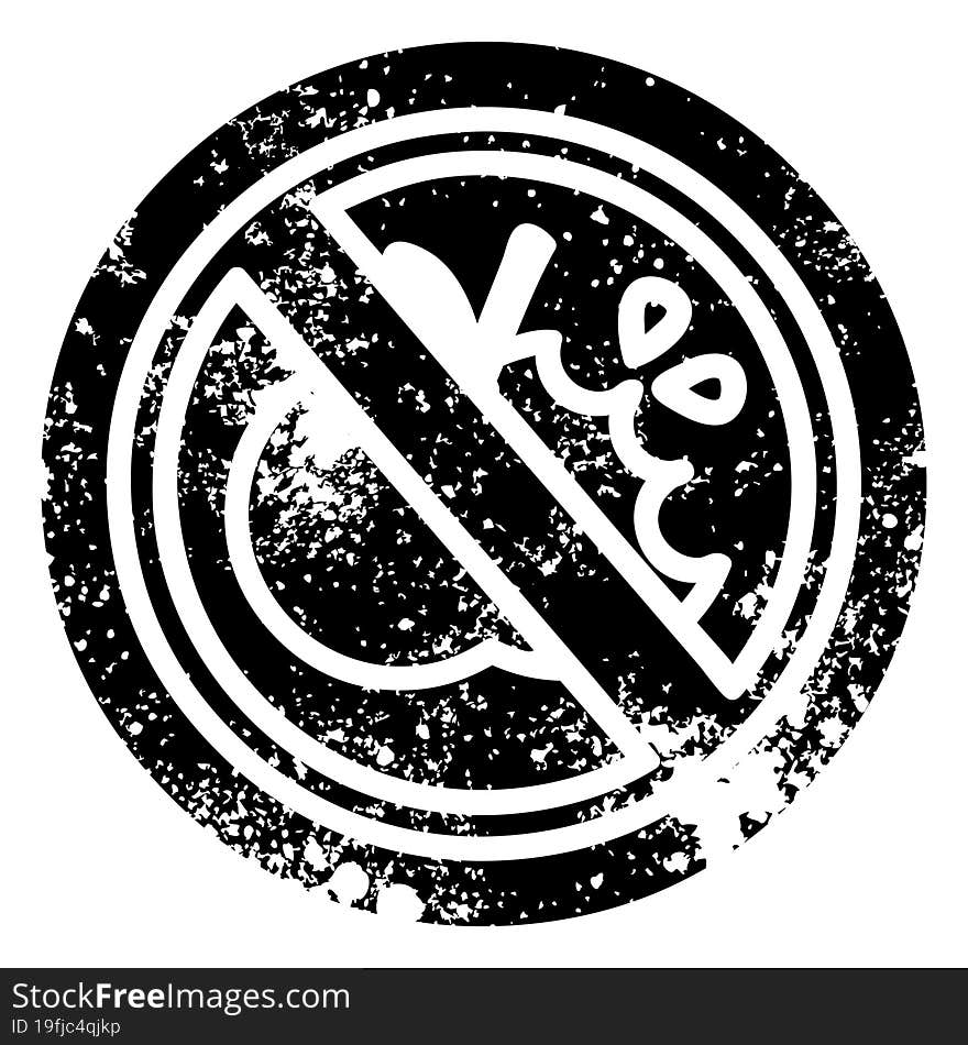 no healthy food distressed icon