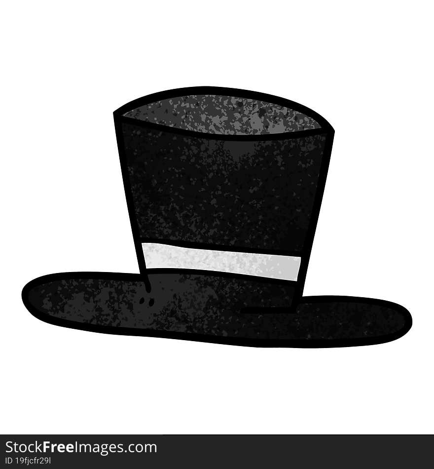 cartoon doodle top hat