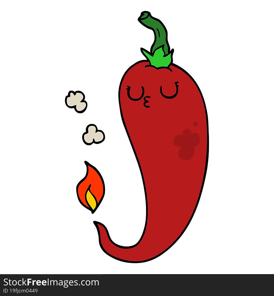 cartoon hot chili pepper