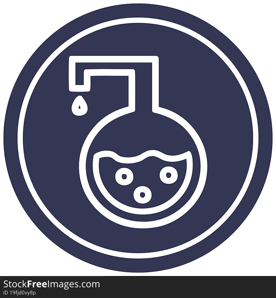 science experiment circular icon