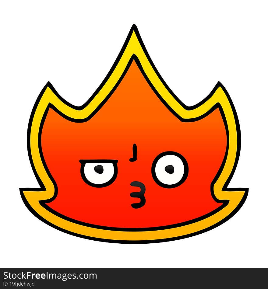 gradient shaded cartoon fire