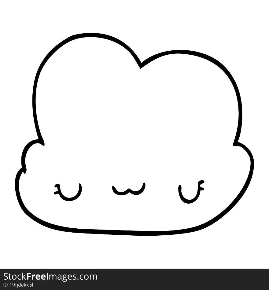 Cute Cartoon Cloud