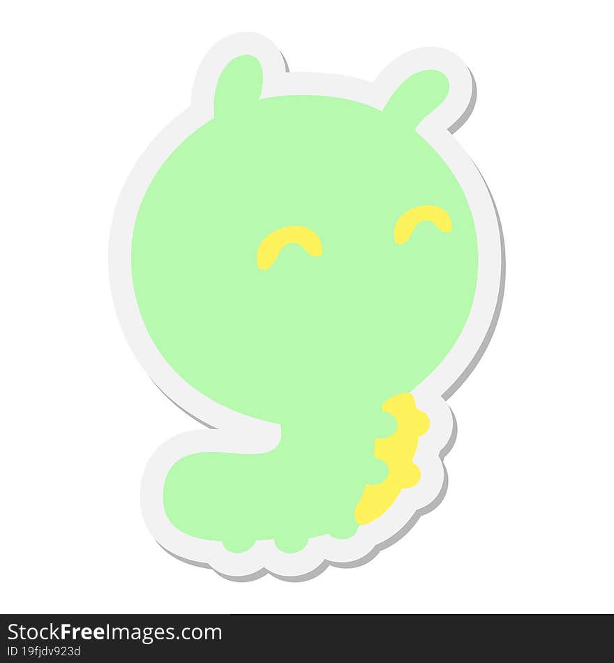 cute happy bug sticker