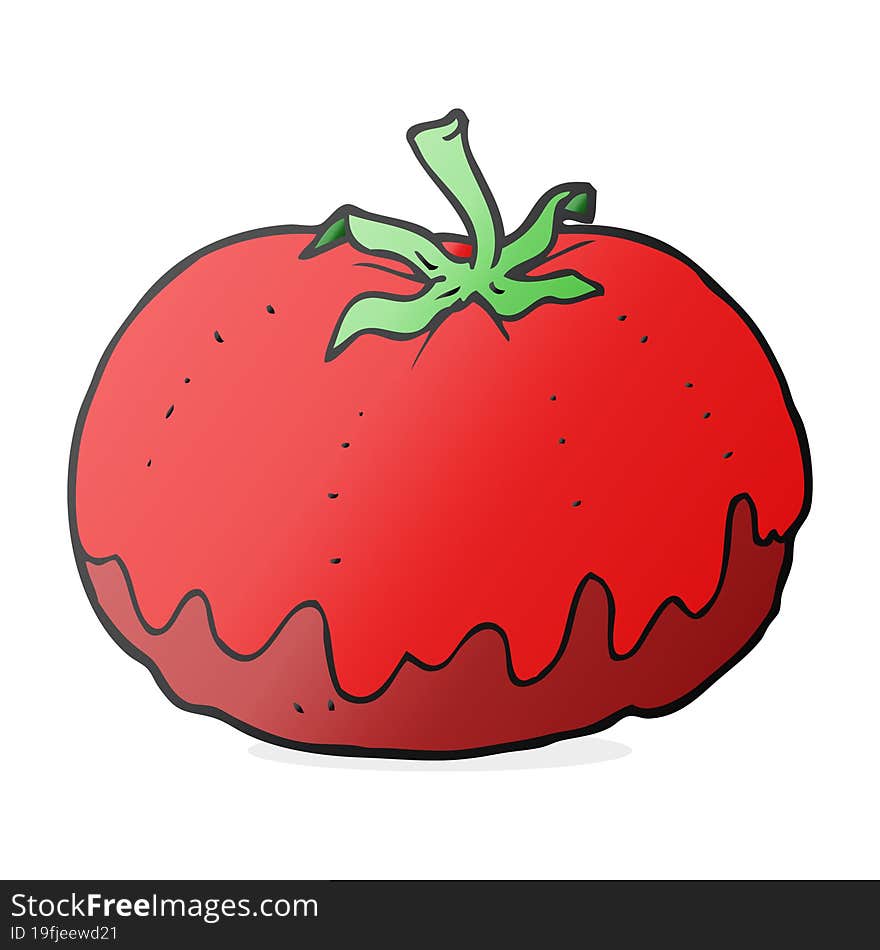 freehand drawn cartoon tomato