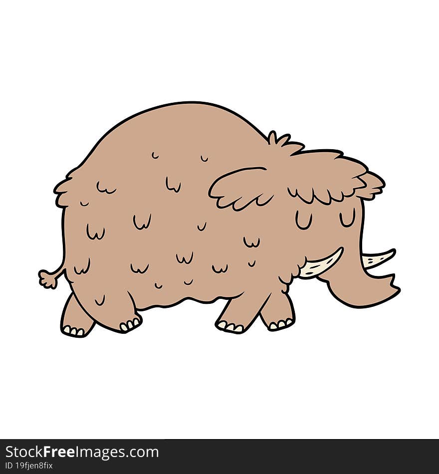 cartoon prehistoric mammoth. cartoon prehistoric mammoth