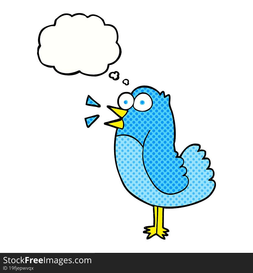 Thought Bubble Cartoon Bird