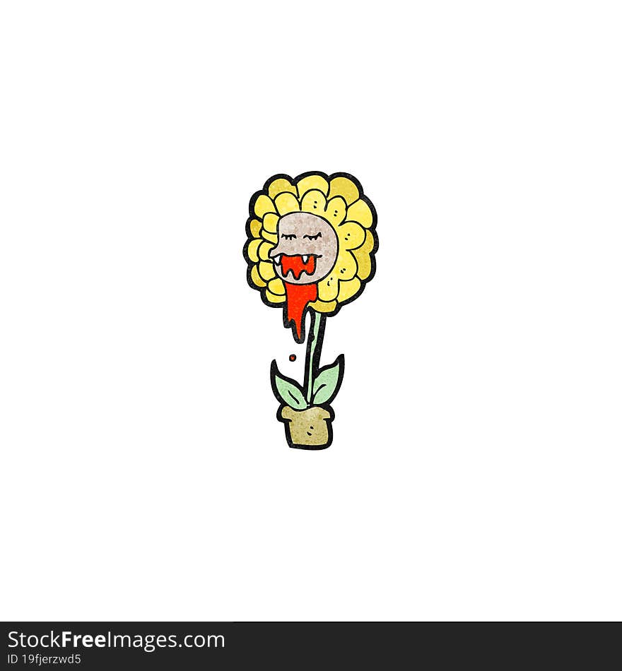 cartoon carnivorous flower