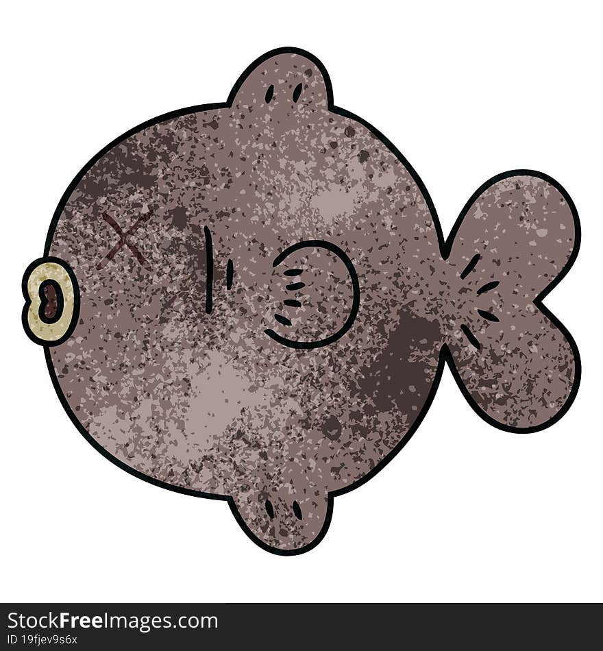 hand drawn quirky cartoon fish. hand drawn quirky cartoon fish