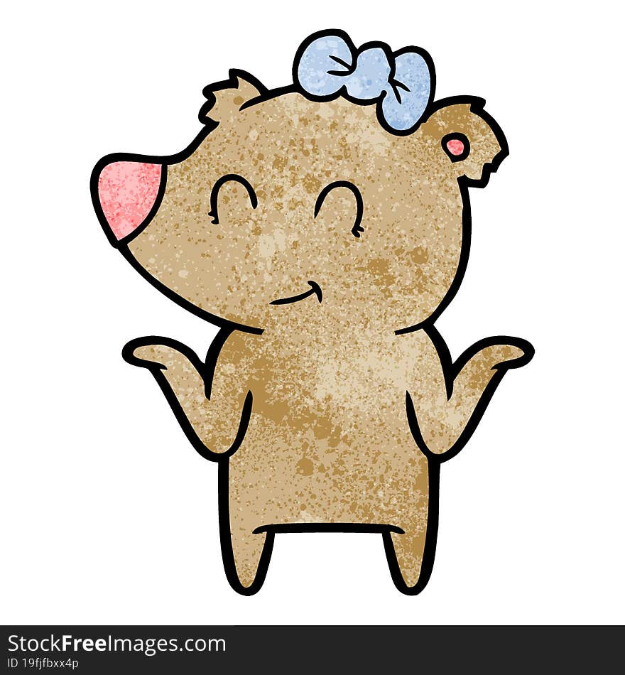 female bear cartoon. female bear cartoon