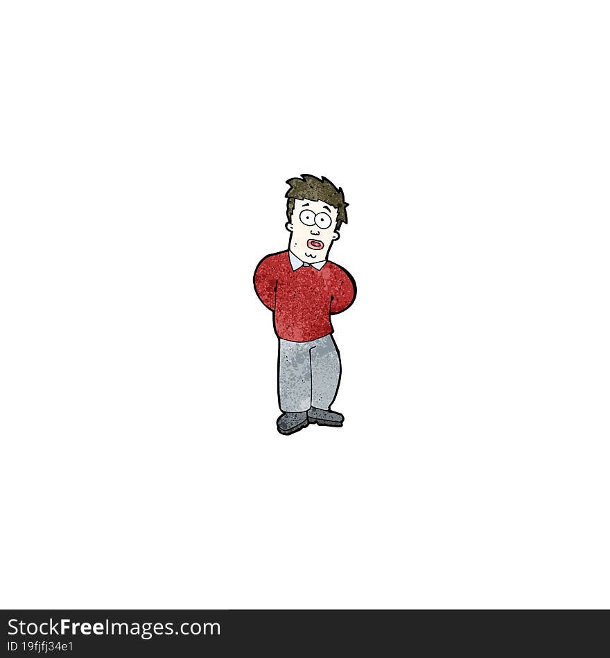 Cartoon Nervous Man