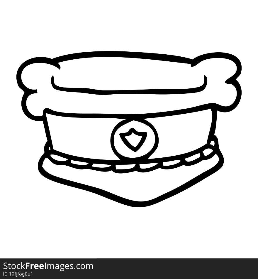 line drawing cartoon fire chiefs hat