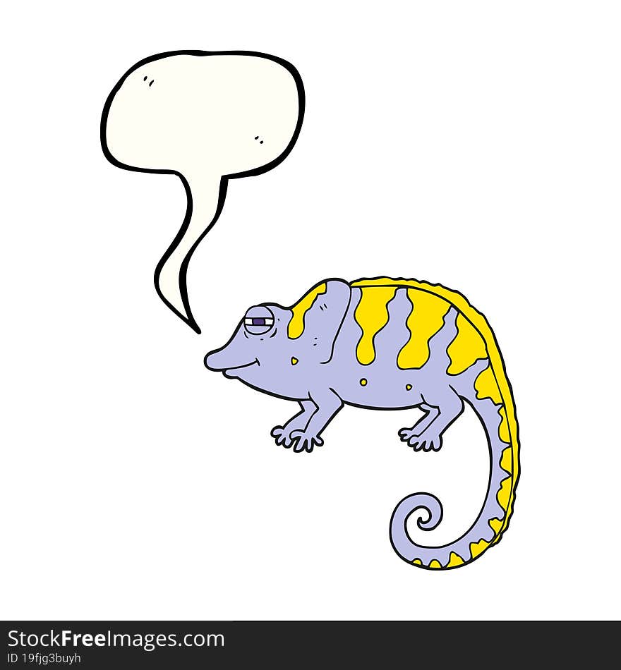 speech bubble cartoon chameleon