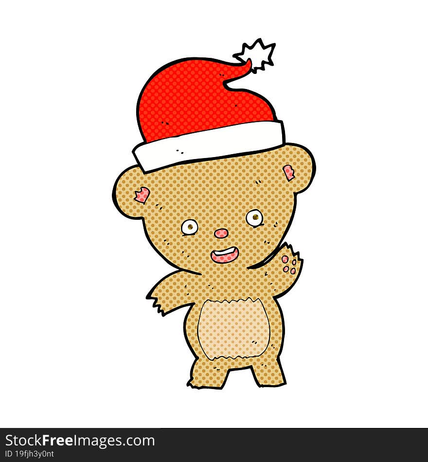 Cartoon Christmas Teddy Bear