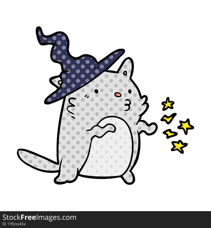 magical amazing cartoon cat wizard. magical amazing cartoon cat wizard