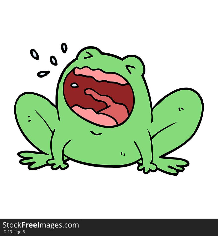 Cartoon Frog Shouting