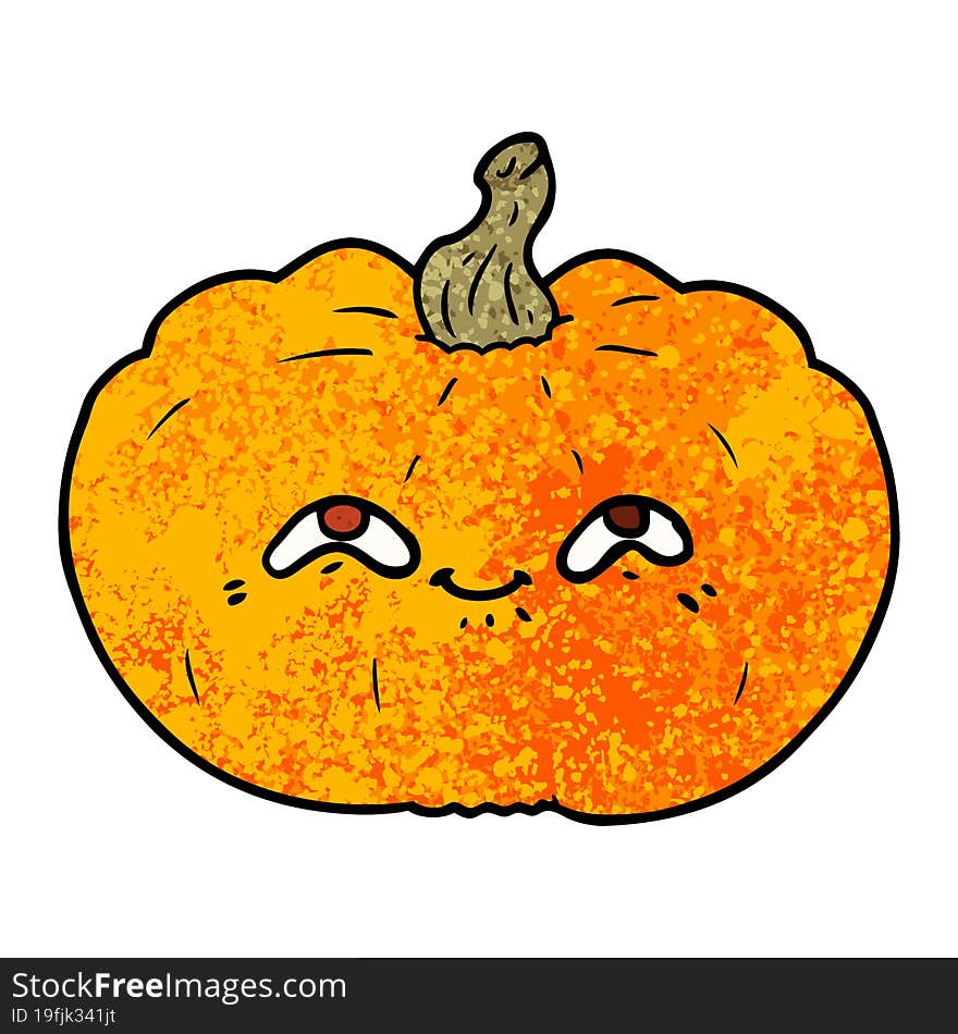 happy cartoon pumpkin. happy cartoon pumpkin