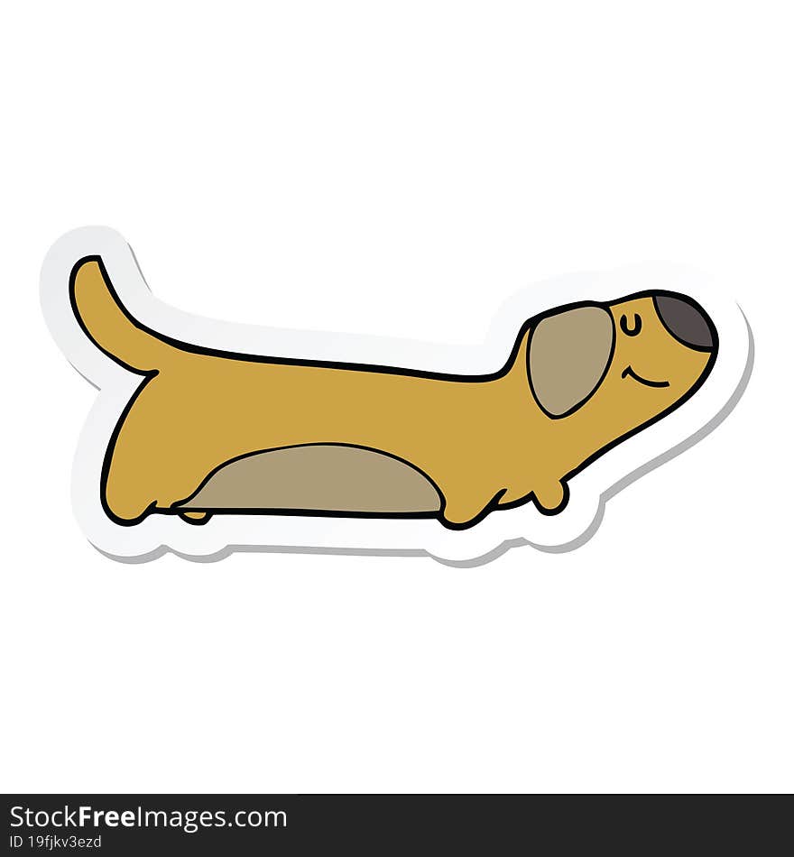 sticker of a cartoon dog